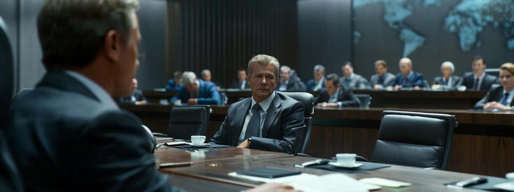 a high-stakes courtroom scene captures a tense moment, with a confident attorney presenting compelling evidence to a focused jury, highlighting the critical importance of specialized legal expertise in dual-allegation cases.